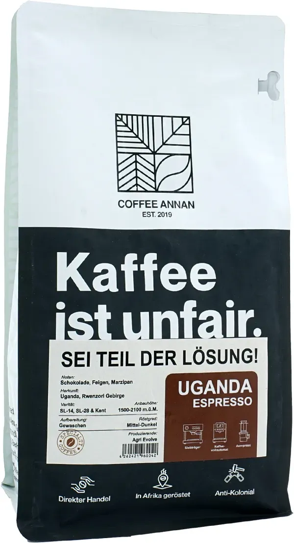 Coffee Annan Uganda Espresso, 350 g Bohne