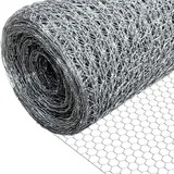 Proregal Maschendrahtzaun Sechseckgeflecht Keepy Höhe 1,0 Meter, Länge 25 Meter, Maschenweite 25mm, Drahtstärke 0,8mm, Verzinkt Drahtzaun Hasendraht