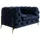 s-style möbel Chesterfield-Sessel Textil 125 x 75 x 100 cm Dunkelblau