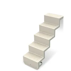 Polyester Treppe Eleganz - Wandbefestigung Sand