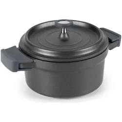 LACOR Schwarzes Kochtopf Mit Deckel Aus Geschmolzenem Aluminium - Ø 20 cm