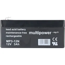 Multipower MP3-12N 12V 3Ah AGM Versorgungsbatterie