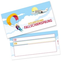 itenga Grußkarten itenga Geschenkgutschein Fallschirmsprung - Gutschein zum Ausfüllen Ka