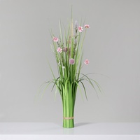 DPI künstliche Wiesenblumen Stehgras mit Blüten pink 89 cm
