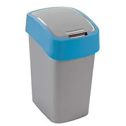Curver Abfalleimer "FLIP BIN" 25L silber/blau