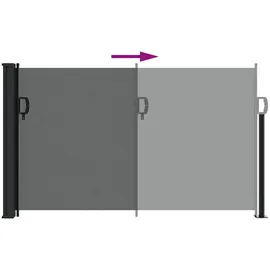 vidaXL Seitenmarkise Ausziehbar 117 x 300 cm Anthrazit Polyester