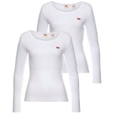 Levis Levi's® Damen Long-Sleeve 2-Pack Tee T-Shirt,White +/White S