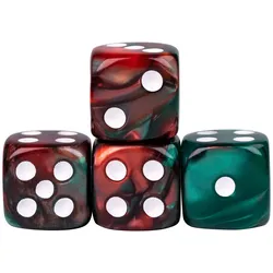 Mini D6 - red & green