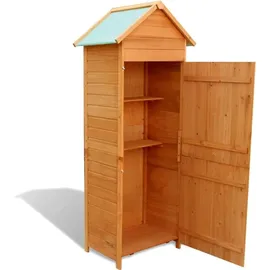 vidaXL Gartenschrank aus Holz 0,79 x 0,49 x 1,9 m braun