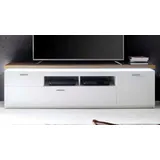MCA Furniture Cali TV-Lowboard 195 cm Weiß/Braun Holz