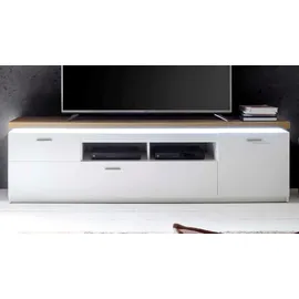 MCA Furniture Cali TV-Lowboard 195 cm Weiß/Braun Holz