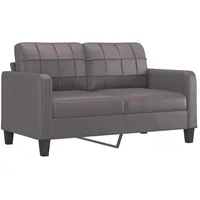 vidaXL 2-Sitzer-Sofa Grau 140 cm Kunstleder