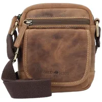GREENBURRY Umhängetasche Vintage 1557 Crossbody Bag Sattelbraun Braun Herren