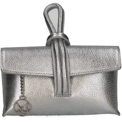 Clutch CAPRICE "Caprice Taschen Leder", Damen, Gr. one size, silber, Leder, Taschen