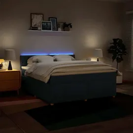 vidaXL Boxspringbett 180 x 200 cm Blau