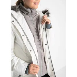 bonprix Winterjacke BONPRIX "Winterjacke in 2-in1 Optik", Damen, Gr. 50, weiß (wollweiß), Web, Obermaterial: 100% Polyester. Futter: 100% Polyester.