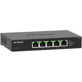 Netgear 5-Port Multi-Gigabit Ethernet Unmanaged Essentials Switch MS305 – mit 5 x 1G/2,5G, Desktop- oder Wandbefestigung