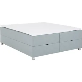 Home Affaire Boxbett HOME AFFAIRE "Alexis", blau (petrol), B:160cm L:220cm, Struktur fein (100% Polyester), Komplettbetten, ohne Kopfteil - ideal für Räume mit Dachschrägen; in 4 Breiten