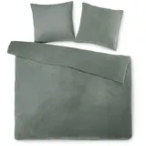 Aqua-Textil Feelwell Bettwäsche 200 x 220 cm 3teilig Coral Fleece Bettbezug Thermo Flausch grau