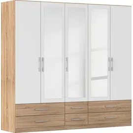 Rauch Wäscheschrank HERSBRUCK 226 x 210 x 54 cm Beige/Weiß