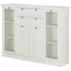 Highboard  Laurito , weiß , Maße (cm): B: 160 H: 120 T: 40