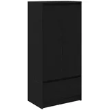 vidaXL Schrank mit Schublade Schwarz Eichen-Optik 55,5x34x119,5 cm