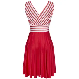LASCANA Sommerkleid Rot/Weiß Gestreift 44