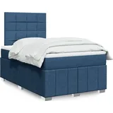 Maison Exclusive - Boxspringbett mit Matratze Blau 120x200 cm Stoff - Blau