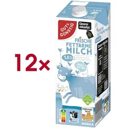 Gut und Günstig 12er-Pack haltbare Milch »fettarme H-Milch 1,5% Fett«