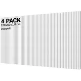 4 Pack Akustikpaneele Selbstklebend, TONOR 120x60x1.8cm große Schalldämmung Akustikplatten, Schallschutzplatten Schallisolierung Wand Acoustic Panel Dekorative Wandpaneele für Studio Büro Haus, Weiß