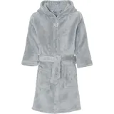 Playshoes Fleece-Bademantel uni grau, 86/92