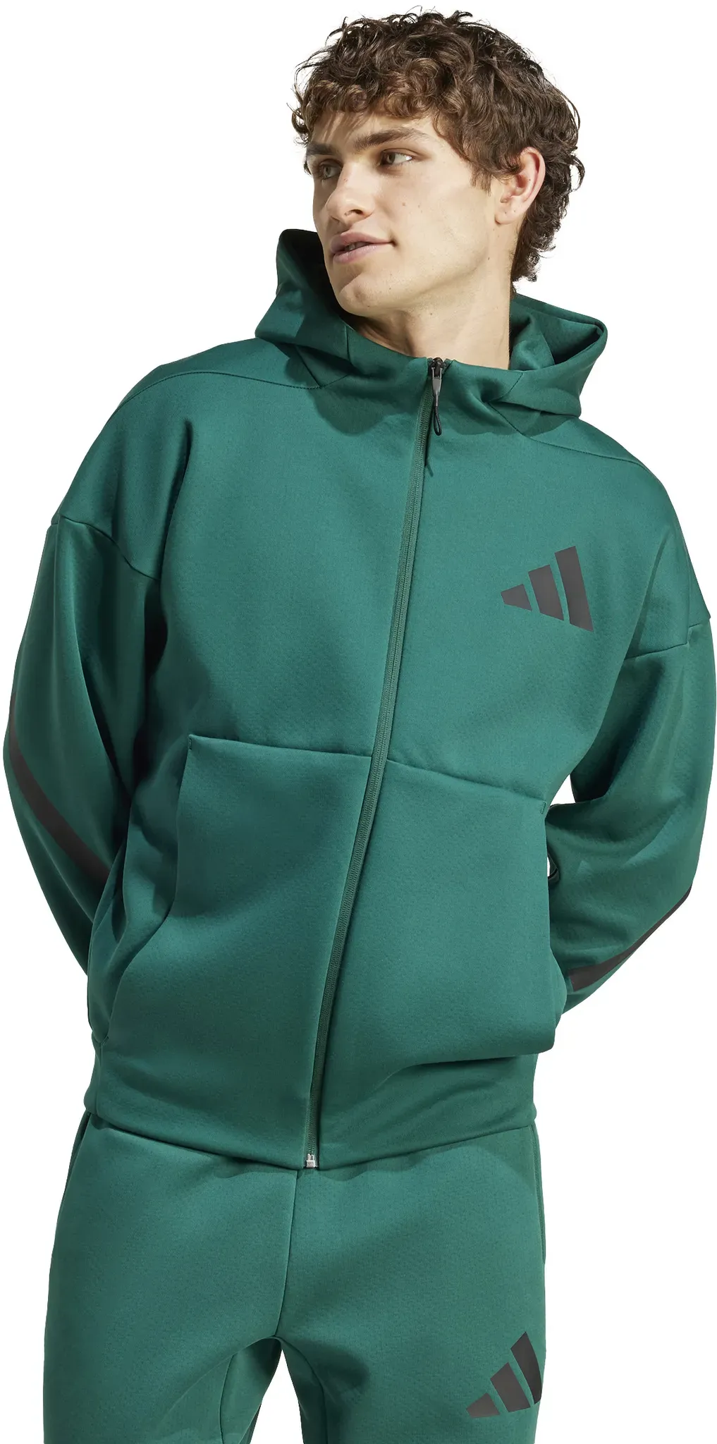 Mode&Accessoires Adidas AG Adidas Herren Kapuzensweatshirt/Hoodie M Z.N.E. FZ - grau meliert - XL