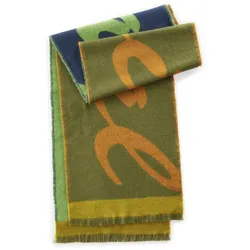 Codello Schal mit gewebtem magical-Statement grün Damen 