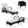 Outsunny Gartenliege 200 x 73 x 103 cm Schwarz