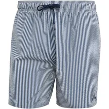 adidas Seersucker Stripy Swim Shorts 5 Inch wonder white/preloved ink XS