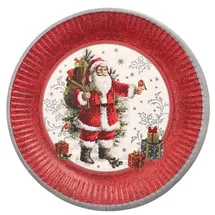 Papstar Teller HoHoHo 10 St. 23 cm Weiß