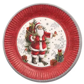Papstar Teller HoHoHo 10 St. 23 cm Weiß