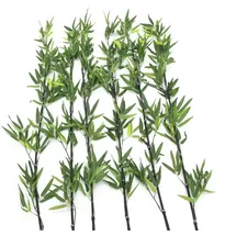 Europalms Bambusstab mit Blättern, 180cm, 6er Pack