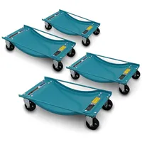 BITUXX® 4 Stück Rangierhilfe für PKW Auto Rangierroller Rangierheber Wagenheber Roller Belastbar bis 450 kg pro Rangierroller