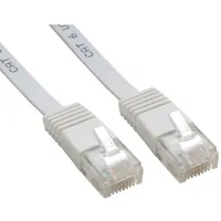 InLine Patch Flachband Netzwerkkabel RJ45 CAT6 5m Weiss