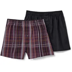 Tchibo - 2 Webboxershorts - Herren - Gr. L/6 - schwarz/kariert