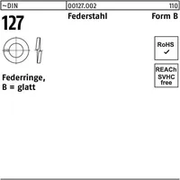 Industrial Quality Supplies DIN 127 Federring Federstahl B 80