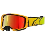 Alpinestars Vision 8 Corp, Crossbrille verspiegelt - Gelb/Pink/Schwarz Rot-Verspiegelt