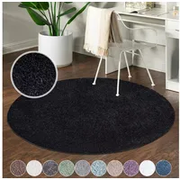 Carpet City Shaggy Hochflor Teppich - Rund 200 cm