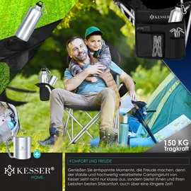 Kesser Campingstuhl faltbar Gepolstert Schwarz
