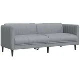 vidaXL Sofa 3-Sitzer Hellgrau Stoff