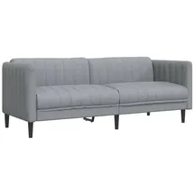 vidaXL Sofa 3-Sitzer Hellgrau Stoff