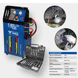 BRILLIANT TOOLS Getriebespülgerät für Automatikgetriebe inklusive 35-tlg Adapter-Satz