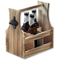 Kesper | Flaschenträger, Material: Holz, Maße: 25 x 29 x 17 cm, Farbe: Braun | 69266 13