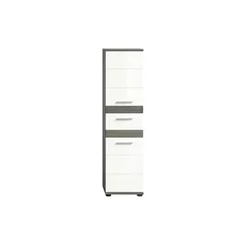 xonox.home Blake Standschrank 35 x 137 x 31 cm Rauchsilber/Weiß